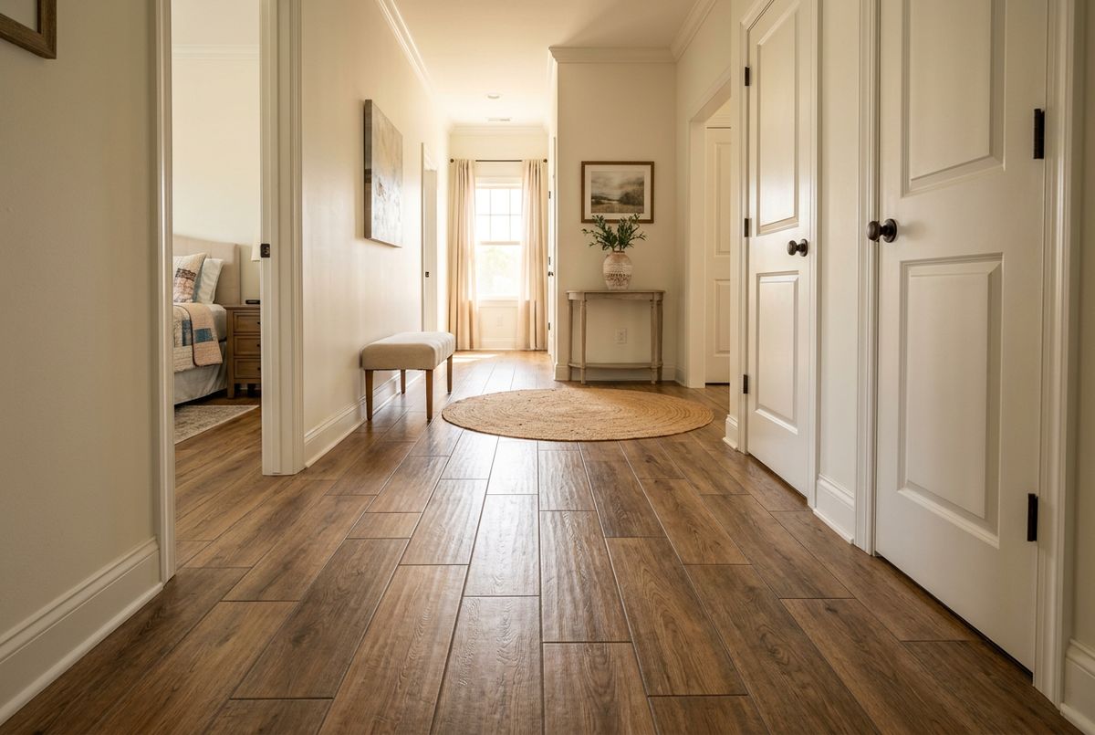 Recently installed flooring in a Ahwatukee, AZ home