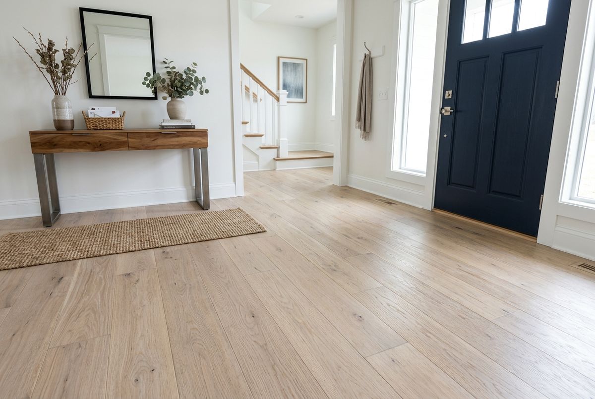 Recently installed flooring in a Alleman, IA home