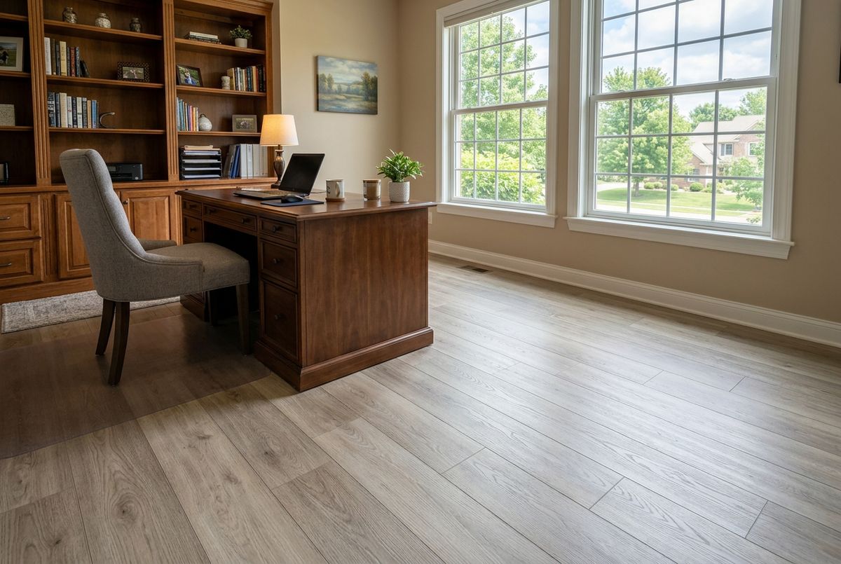 Recently installed flooring in a Allston, MA home