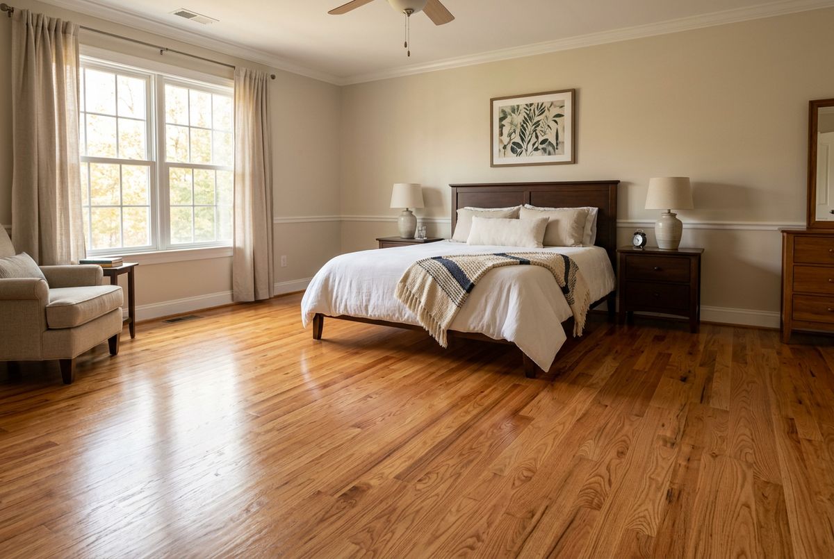 Recently installed flooring in a Altoona, IA home