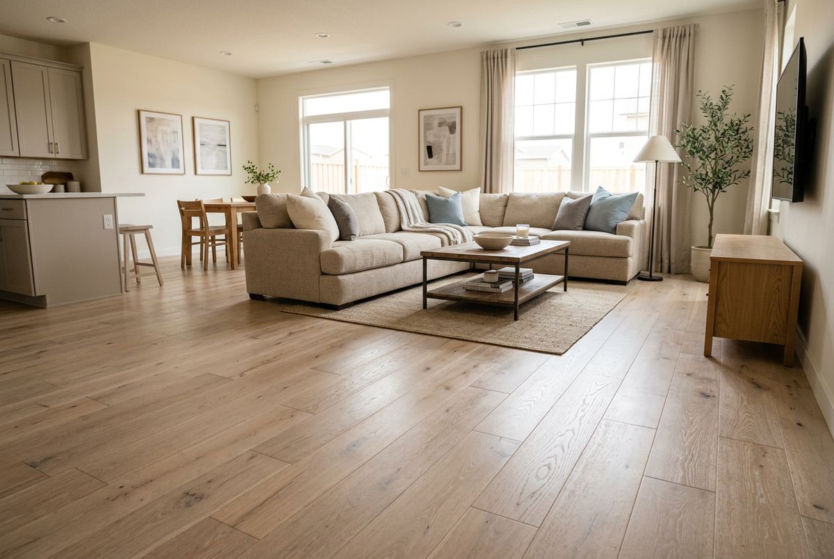 Recently installed flooring in a Annapolis, MD home