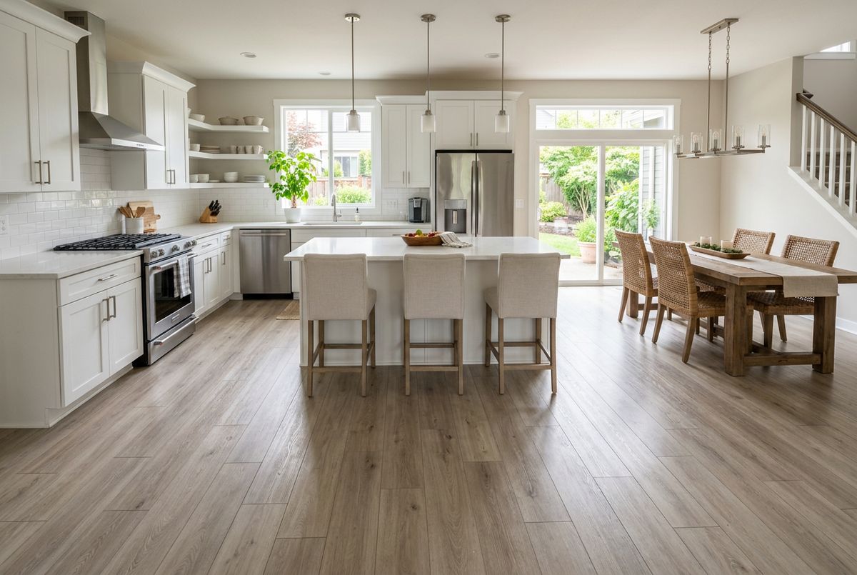 Recently installed flooring in a Arvada, CO home