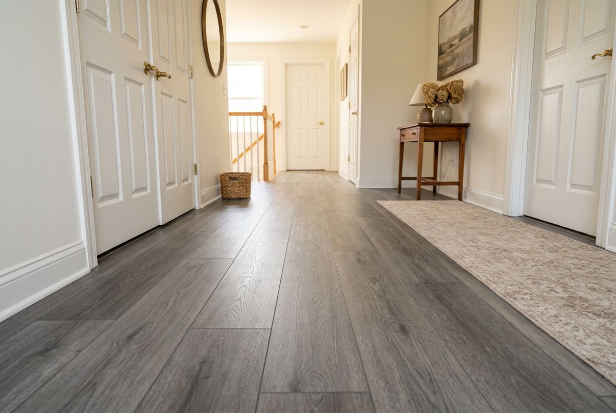Recently installed flooring in a Austell, GA home
