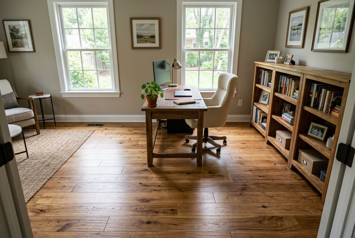 Recently installed flooring in a Back Bay, MA home