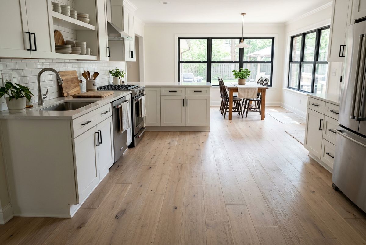 Recently installed flooring in a Baker, CO home
