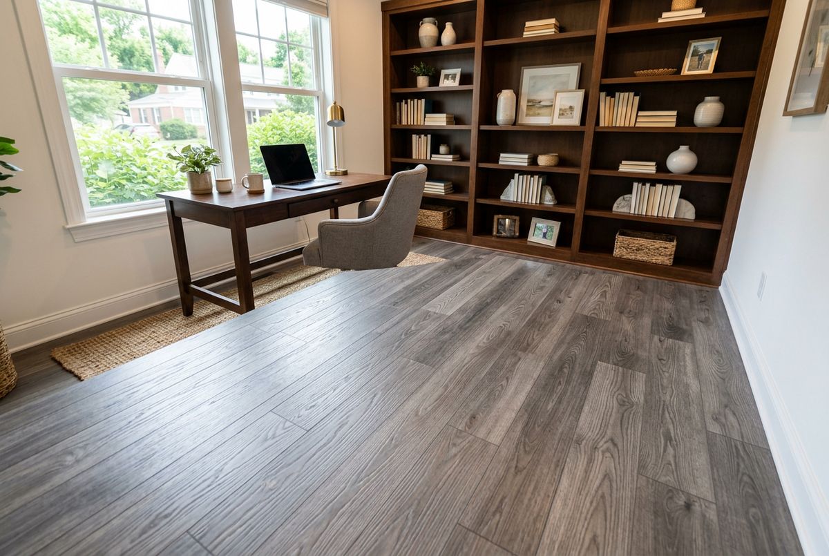 Recently installed flooring in a Baldwin, FL home
