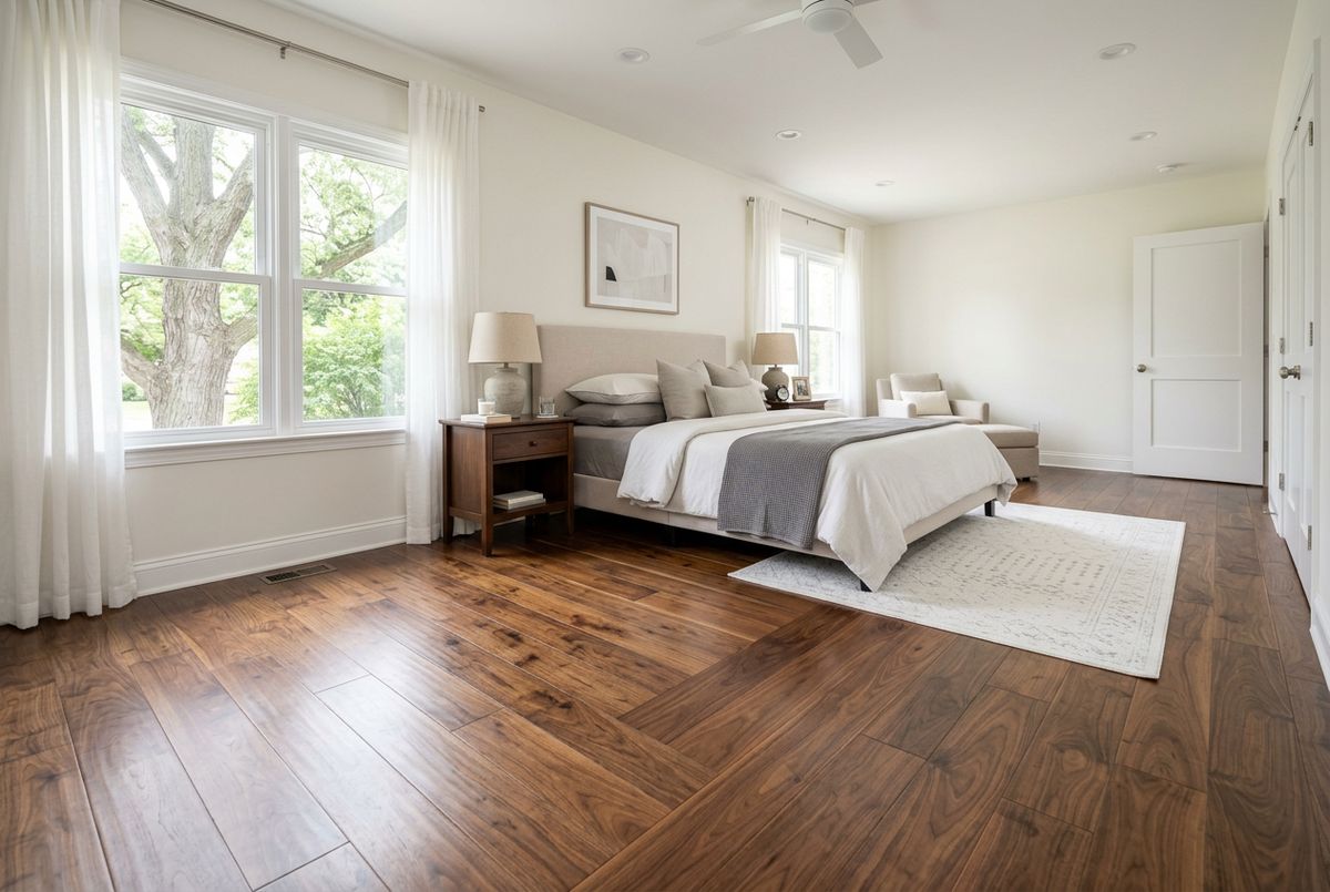 Recently installed flooring in a Belleair, FL home