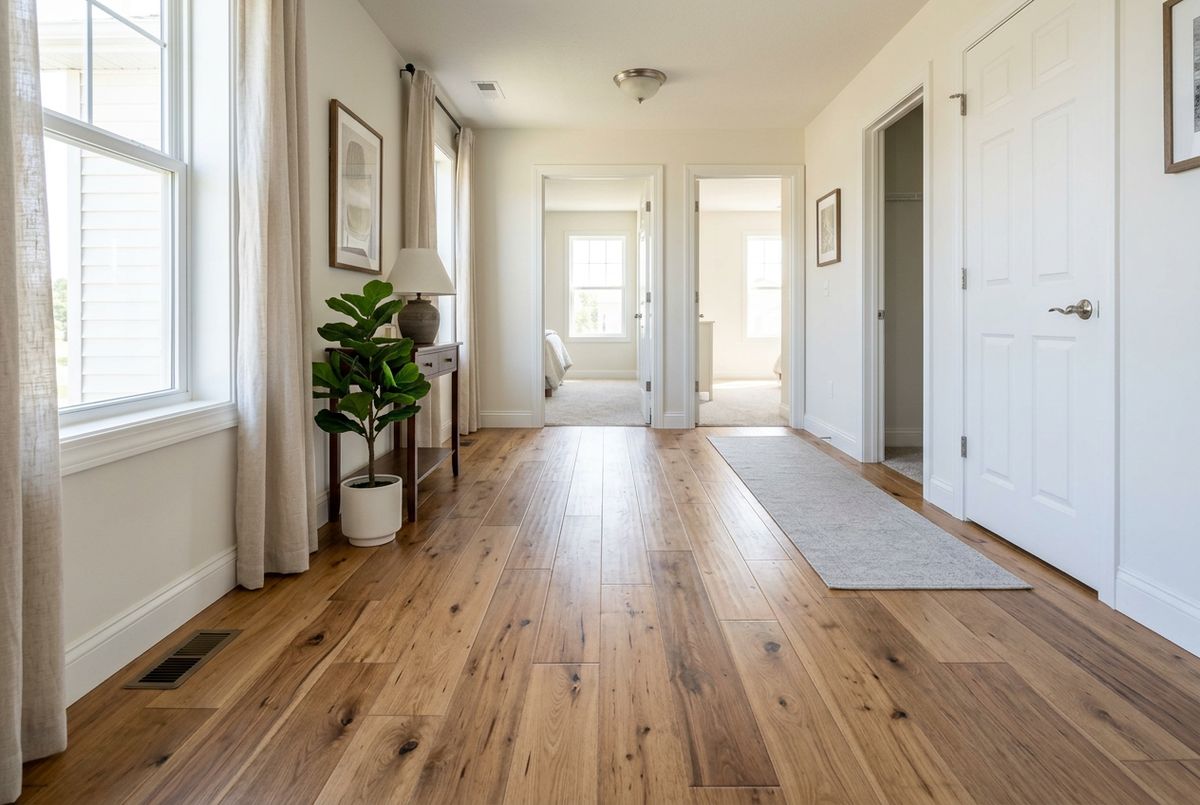 Recently installed flooring in a Bridgeville, PA home