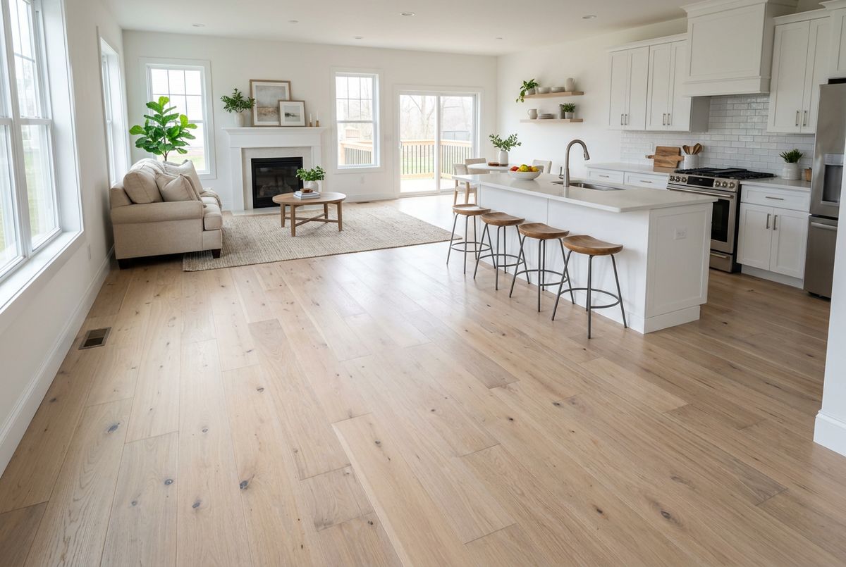 Recently installed flooring in a Brooksville, FL home