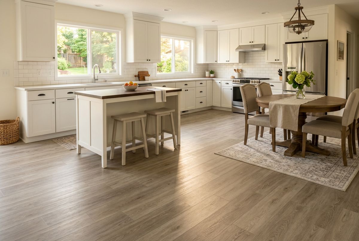 Newly installed flooring in a home in Broomfield County