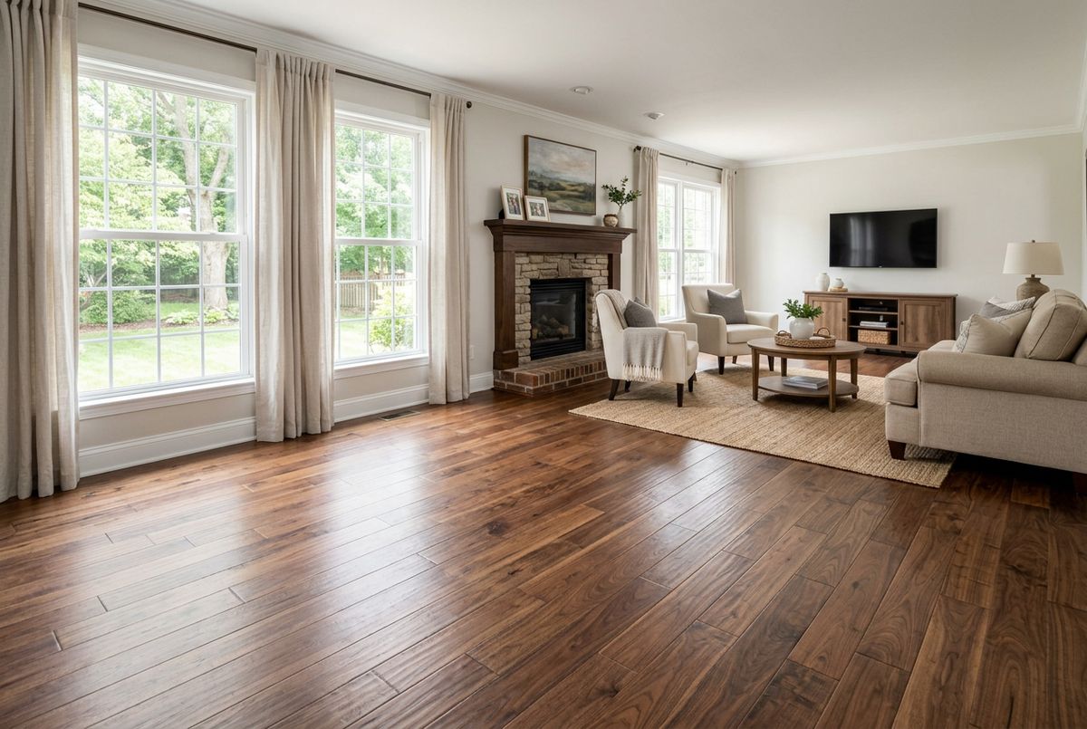 Recently installed flooring in a Buckeye, AZ home