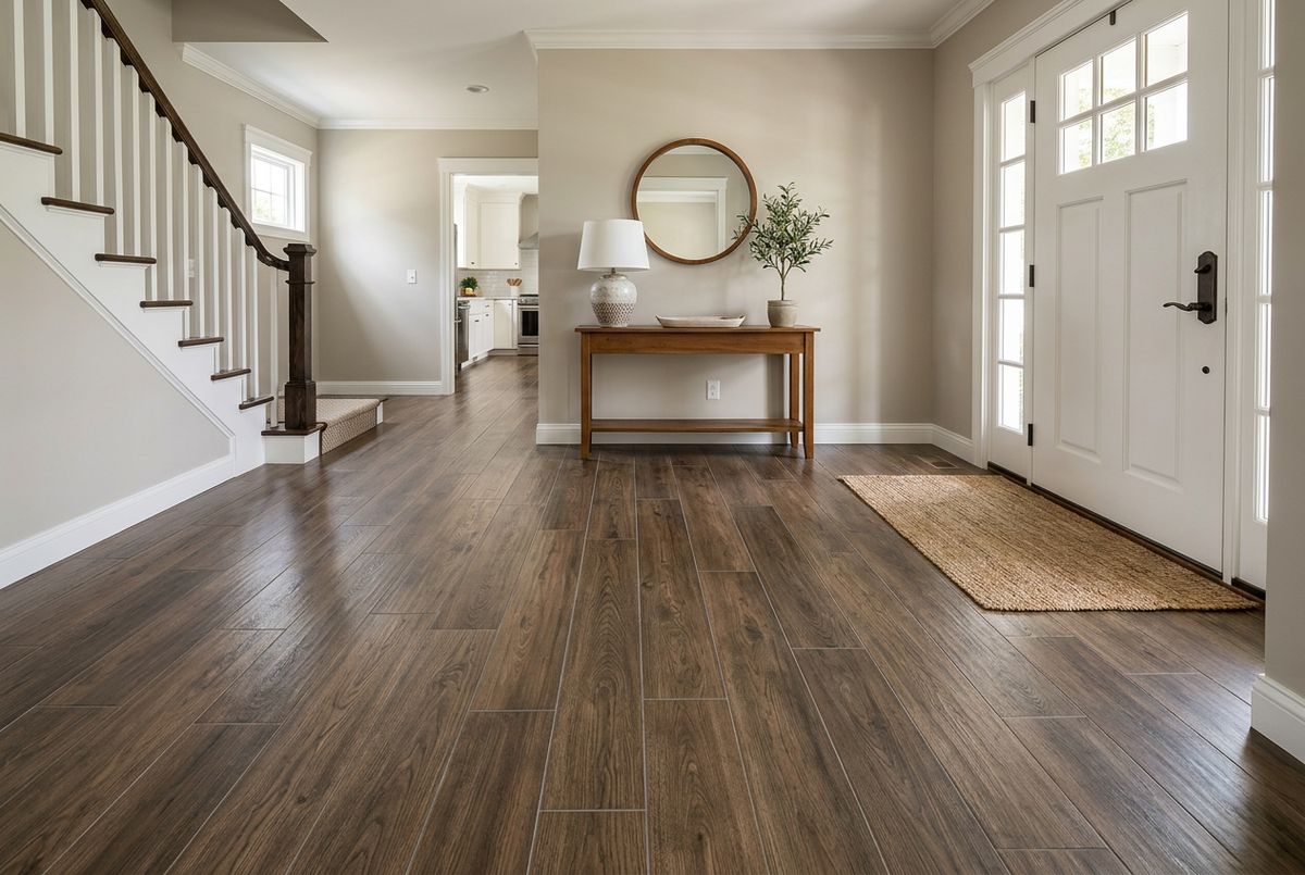 Recently installed flooring in a Buford, GA home