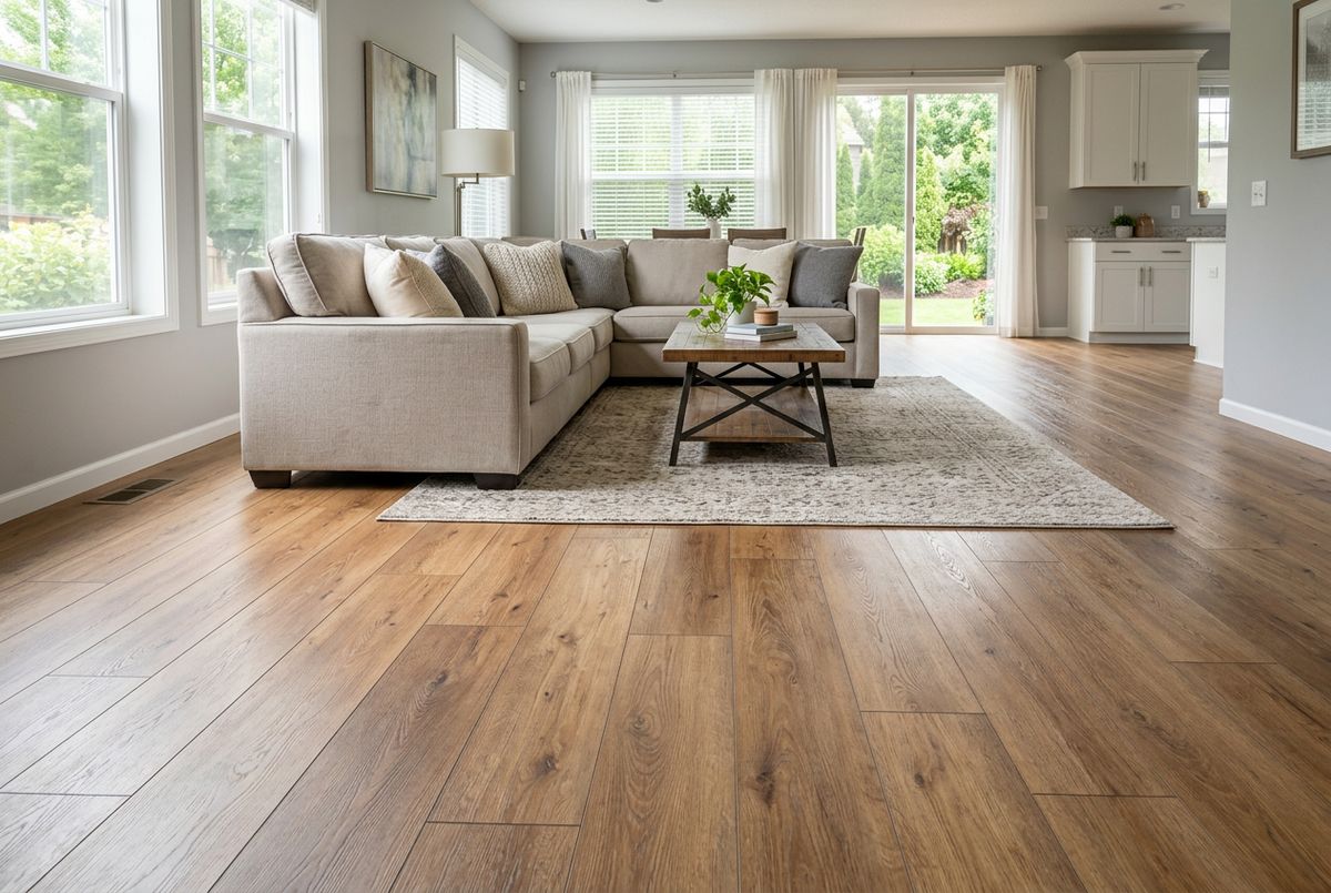 Recently installed flooring in a Camelback East, AZ home