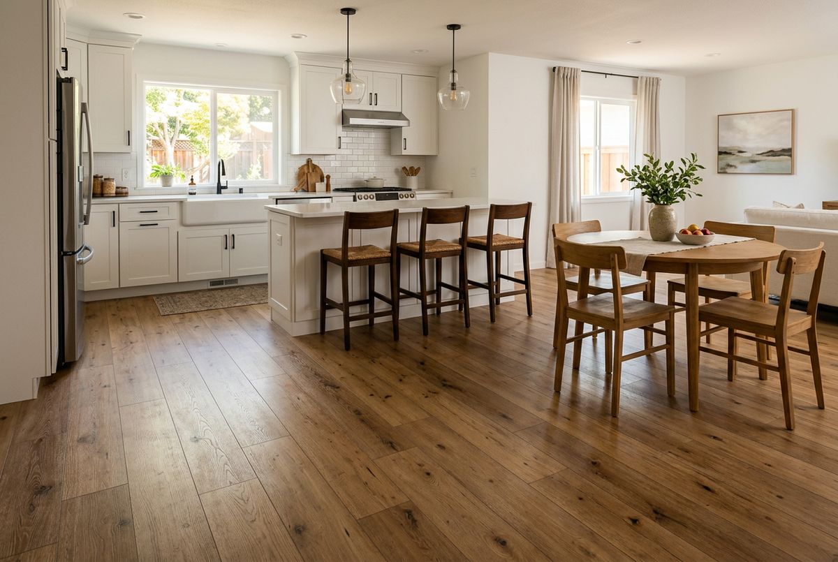 Recently installed flooring in a Casa Grande, AZ home