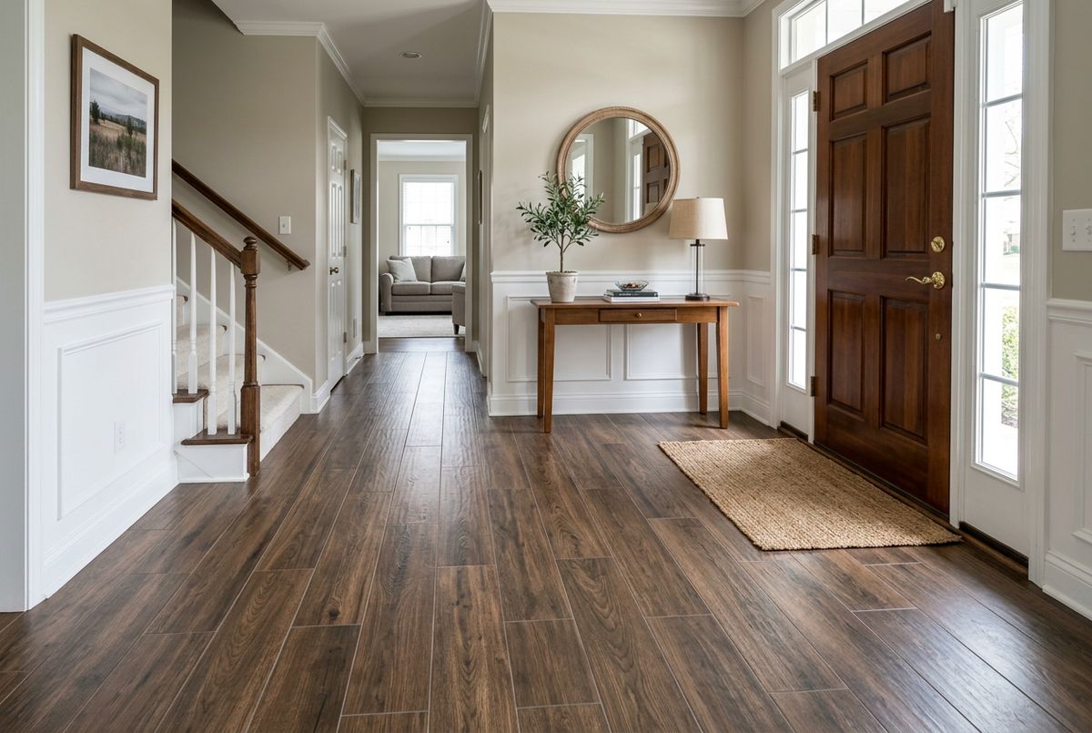 Recently installed flooring in a Cascade, MI home