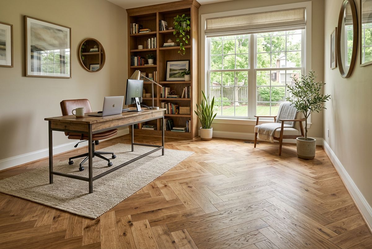 Recently installed flooring in a Castle Pines, CO home