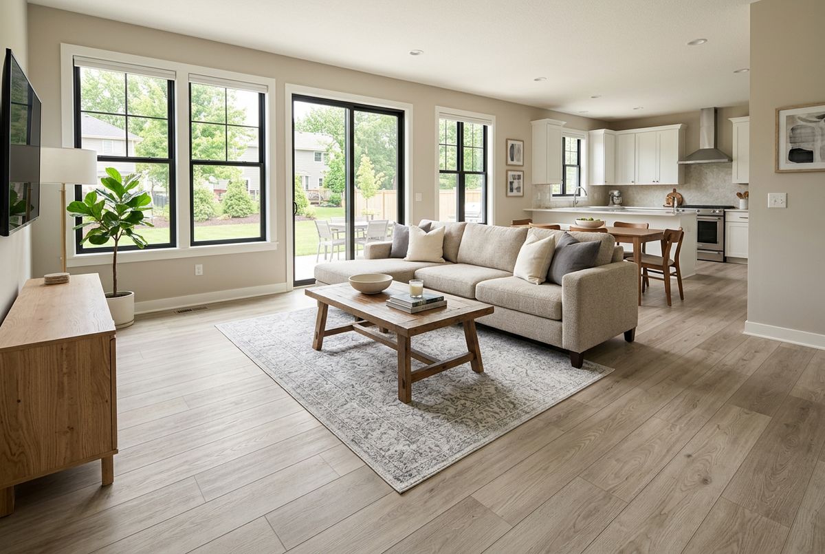 Recently installed flooring in a Chandler, AZ home