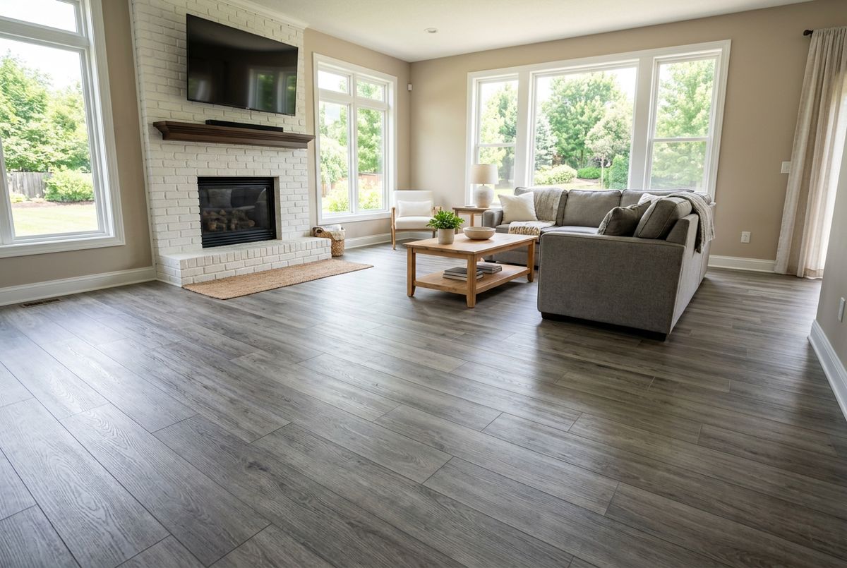 Recently installed flooring in a Channelside, FL home