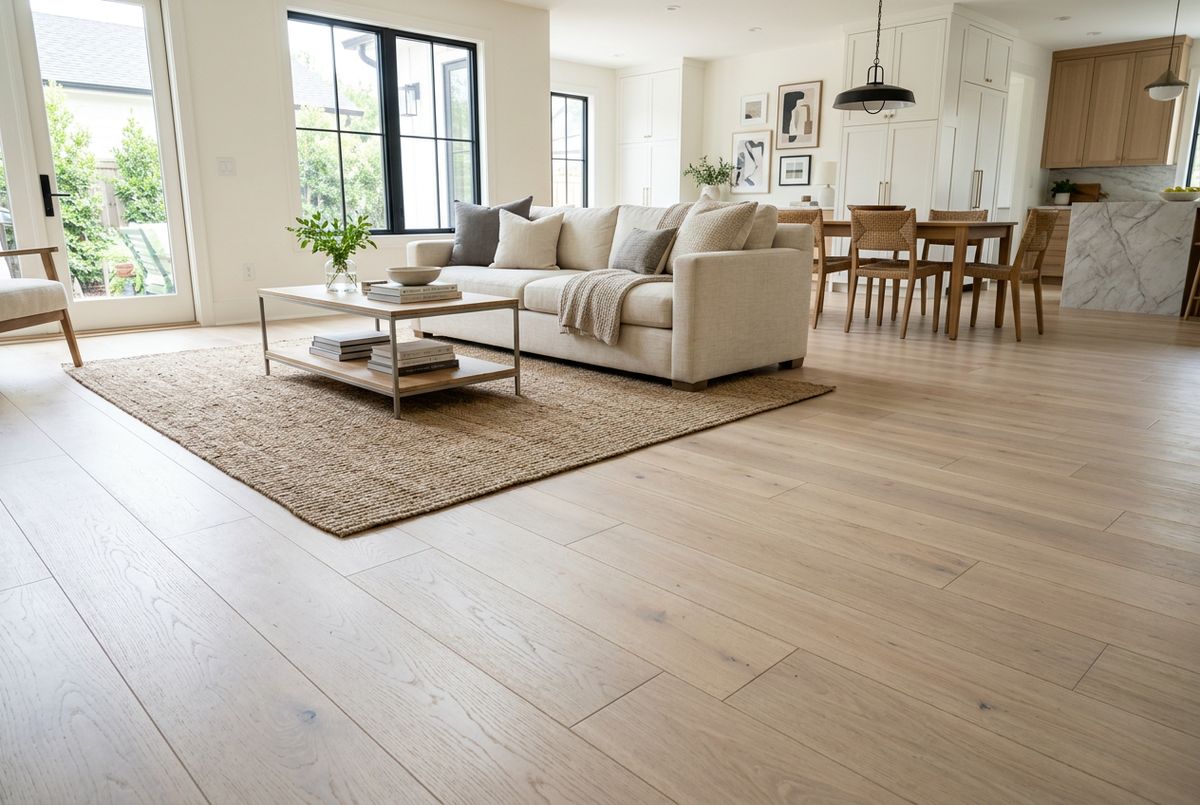 Recently installed flooring in a Chapel Hill, NC home
