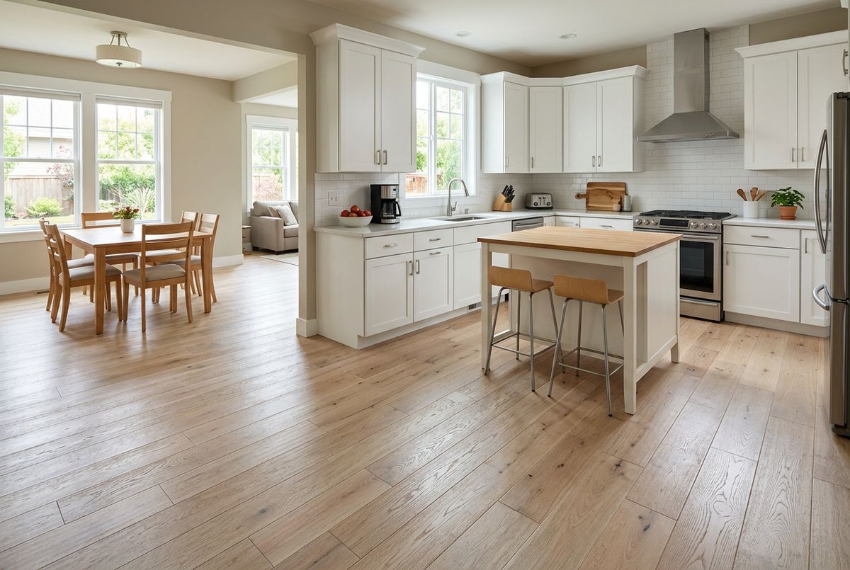 Recently installed flooring in a Chelsea, AL home