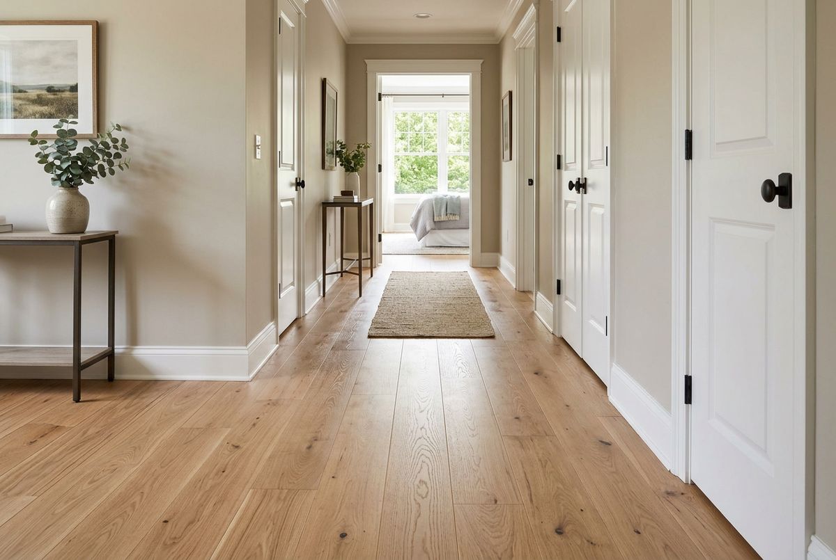 Newly installed flooring in a home in Cherokee County
