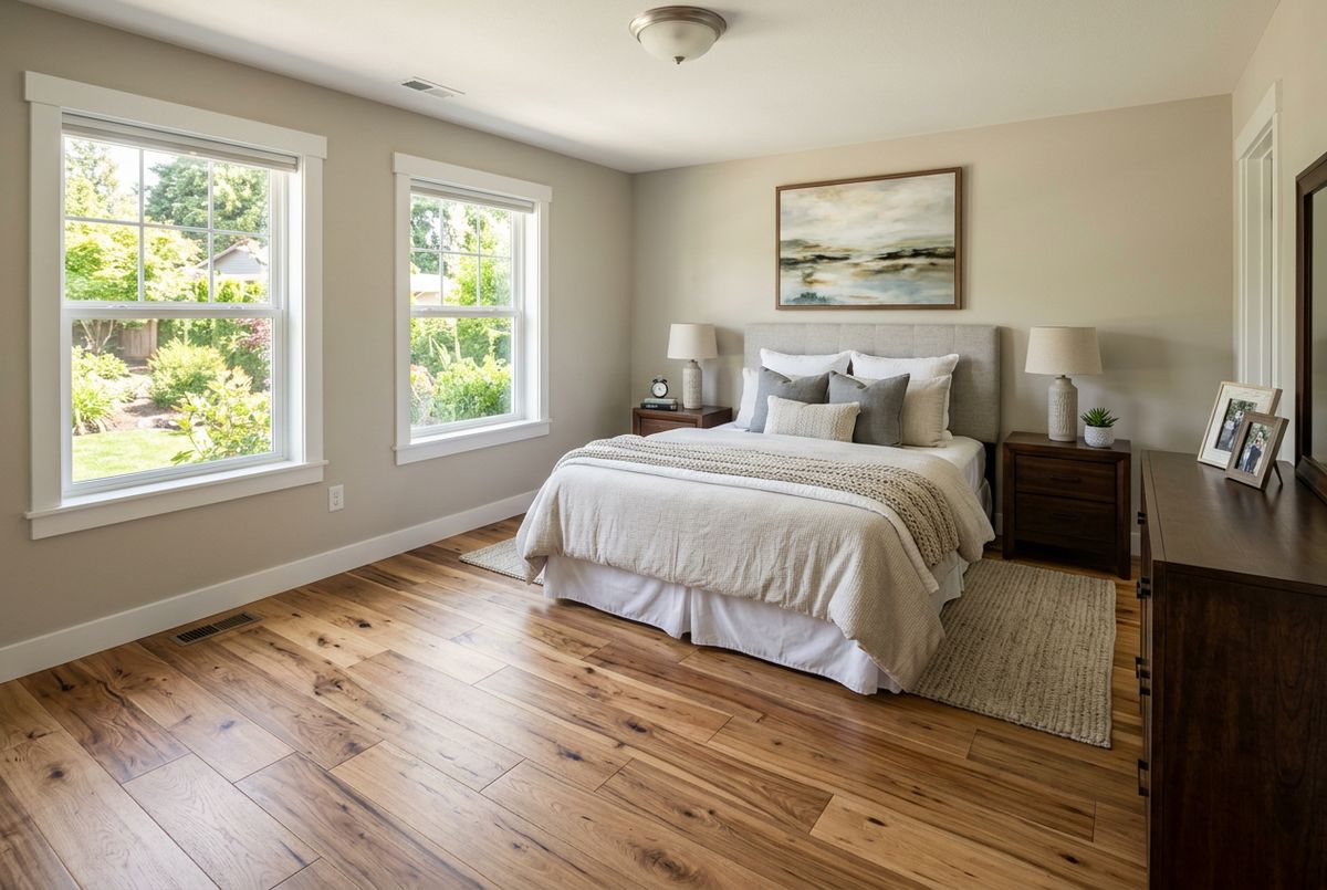 Newly installed flooring in a home in Chesterfield County