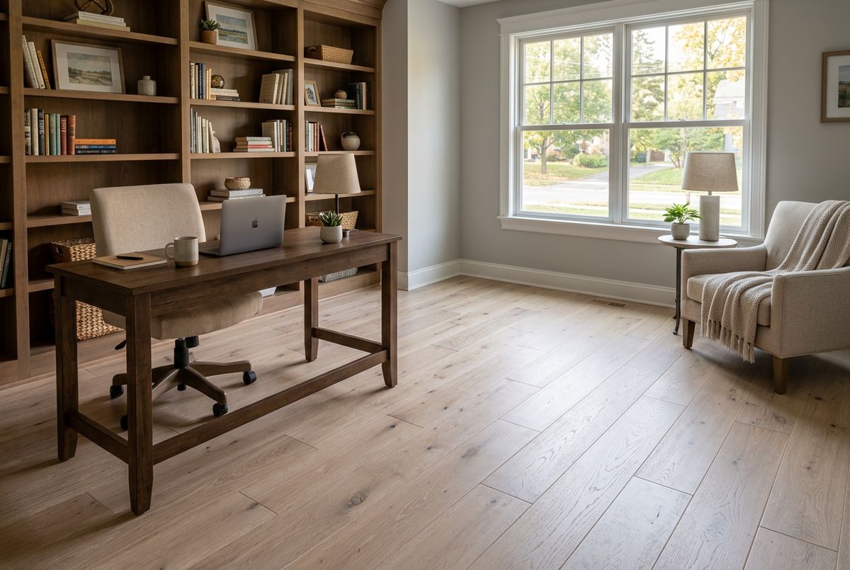 Newly installed flooring in a home in Chilton County