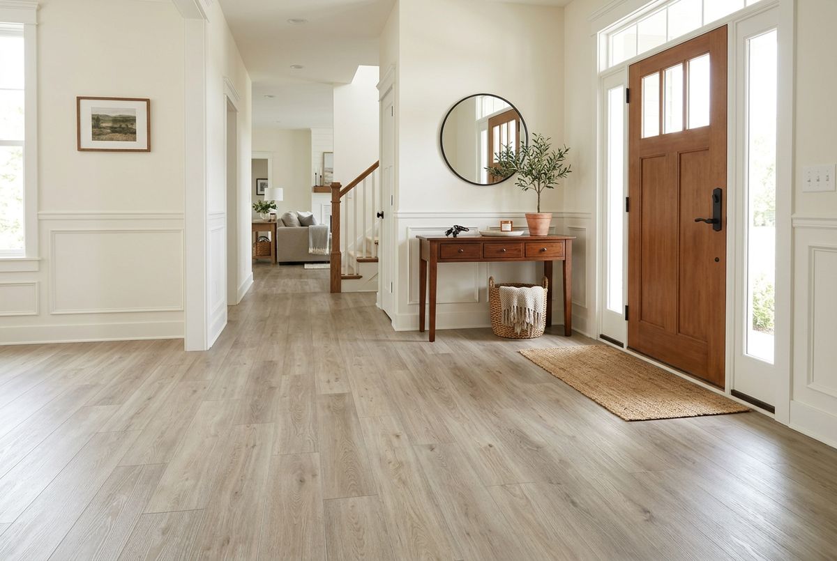 Recently installed flooring in a Clanton, AL home