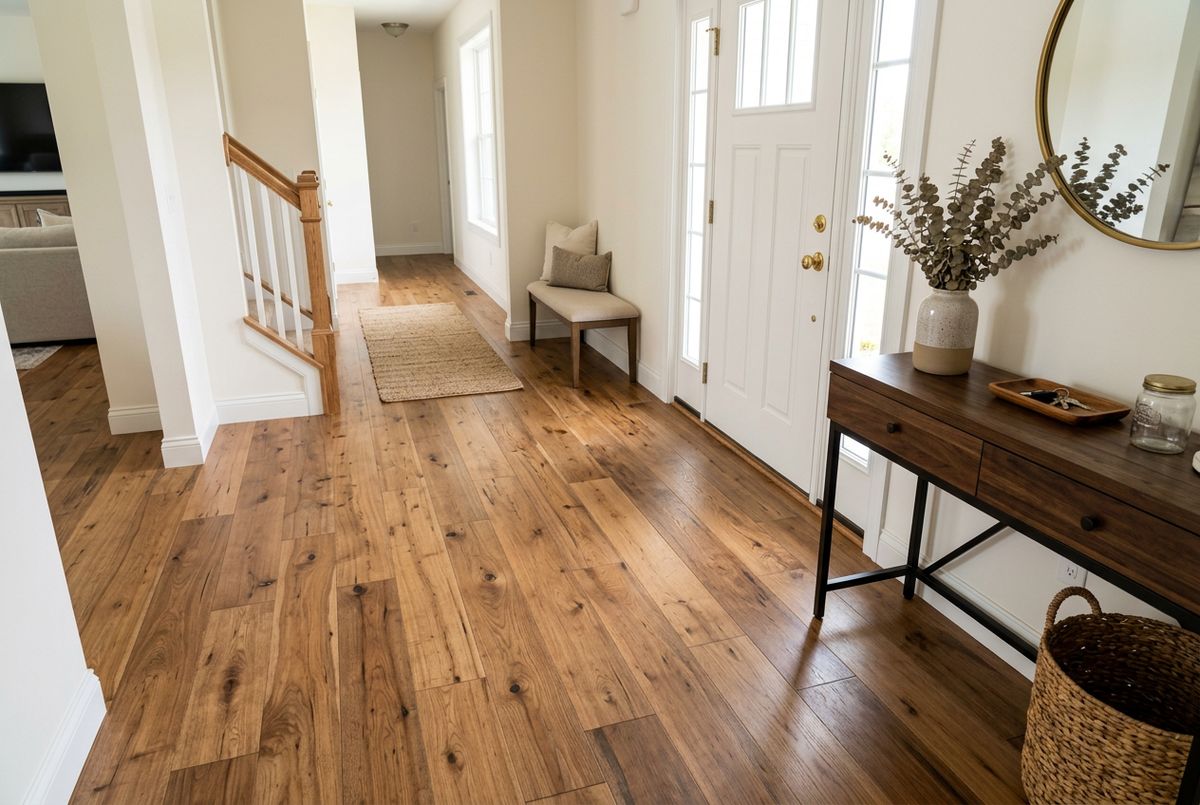 Recently installed flooring in a Clarksville, MD home