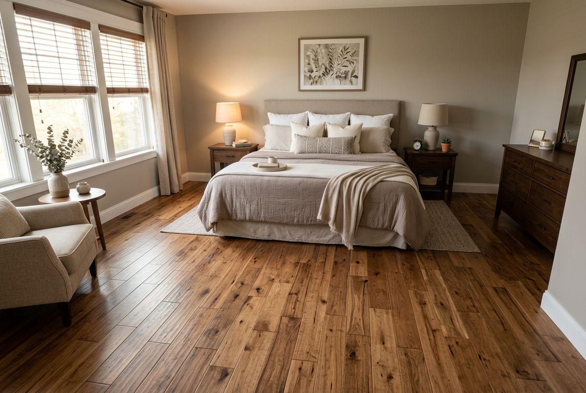 Recently installed flooring in a Clermont, FL home
