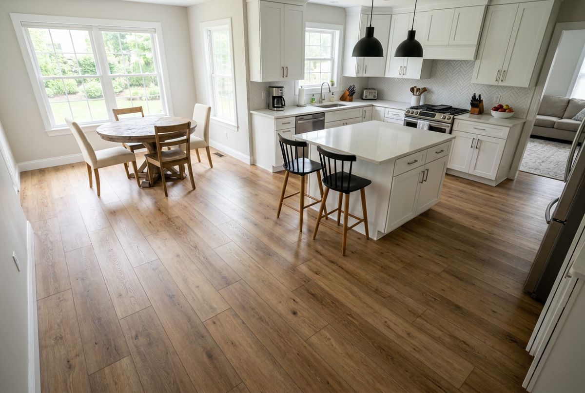 Recently installed flooring in a College Park, GA home