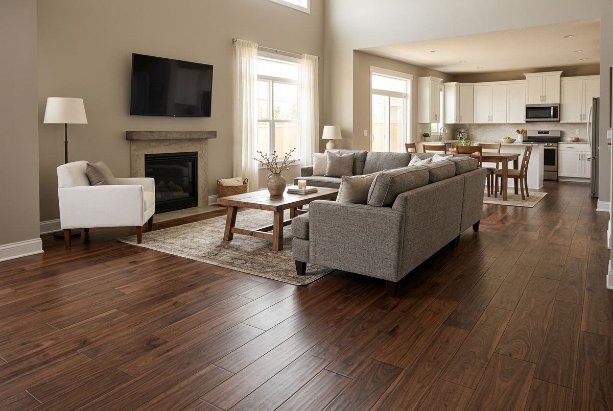 Recently installed flooring in a Columbia, SC home