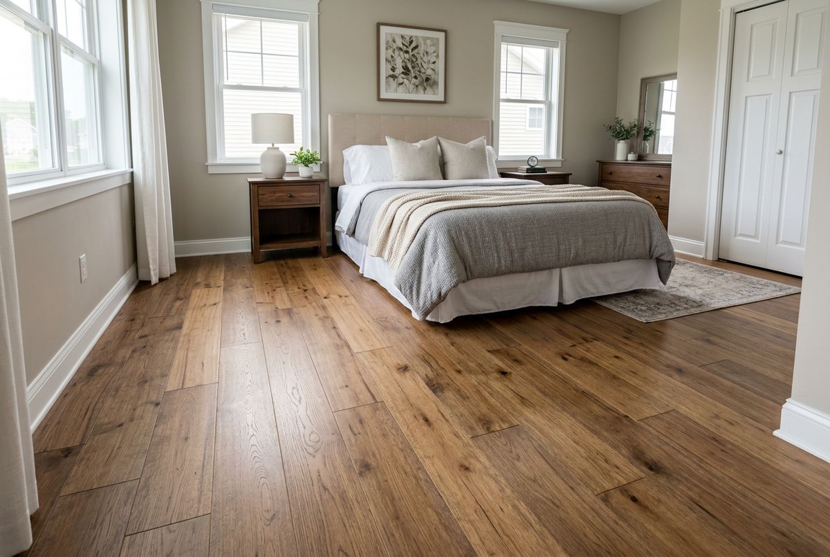 Newly installed flooring in a home in Dauphin County