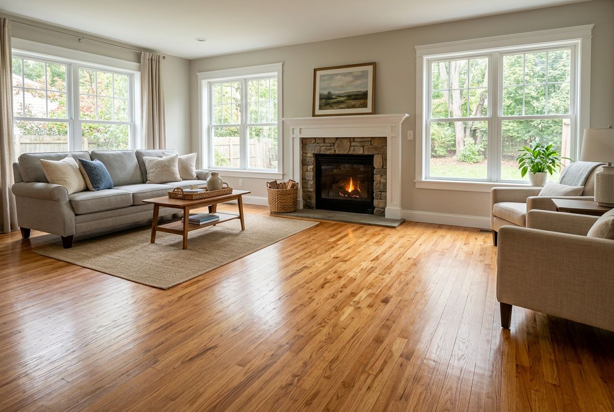 Newly installed flooring in a home in Davidson County