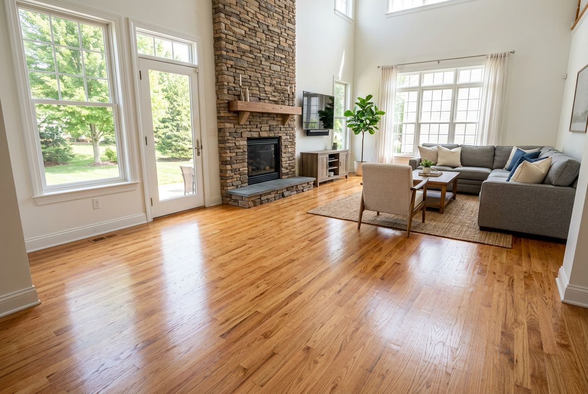 Recently installed flooring in a Delaware, OH home