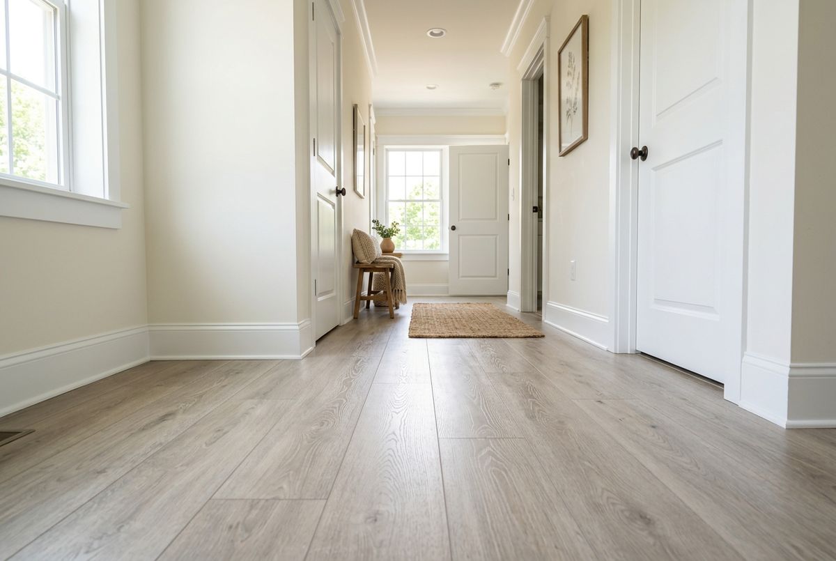 Newly installed flooring in a home in Denver County