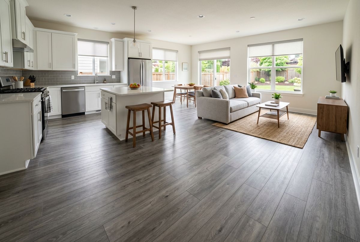 Recently installed flooring in a Doctors Inlet, FL home