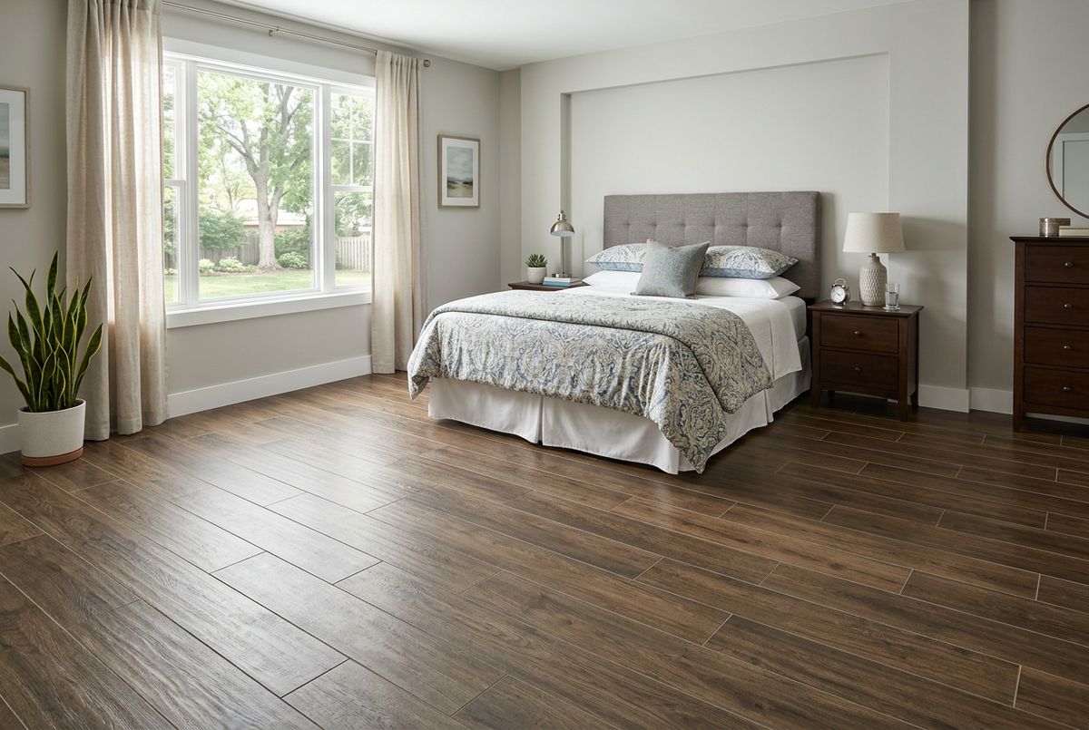 Recently installed flooring in a Dover, PA home