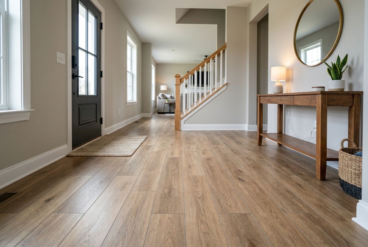 Recently installed flooring in a Downtown Phoenix, AZ home