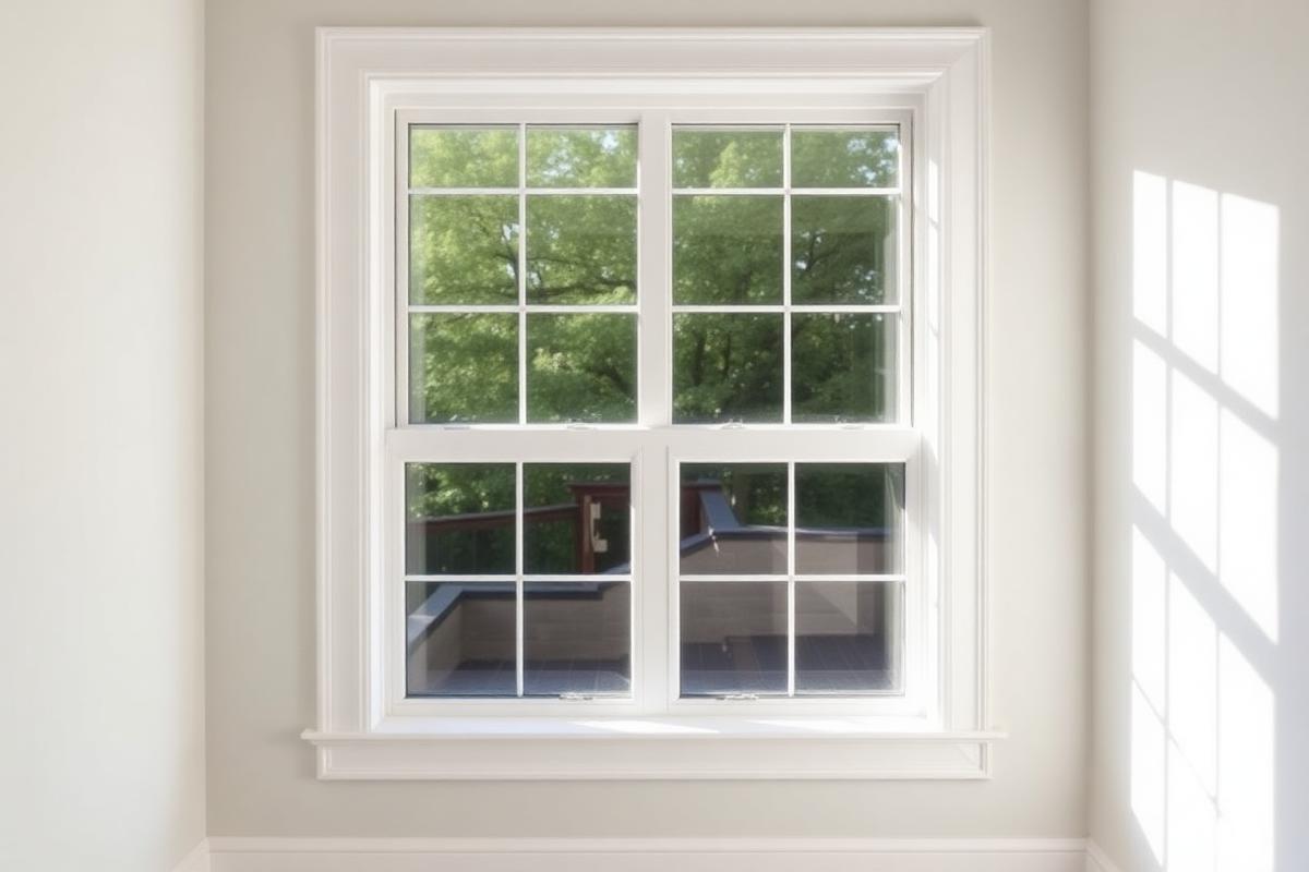 Vinyl and fiberglass window frame profiles side by side