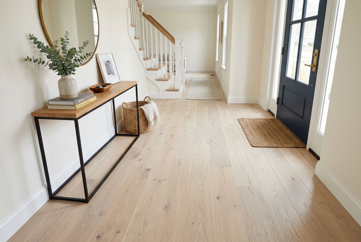 Recently installed flooring in a Fairplay, GA home