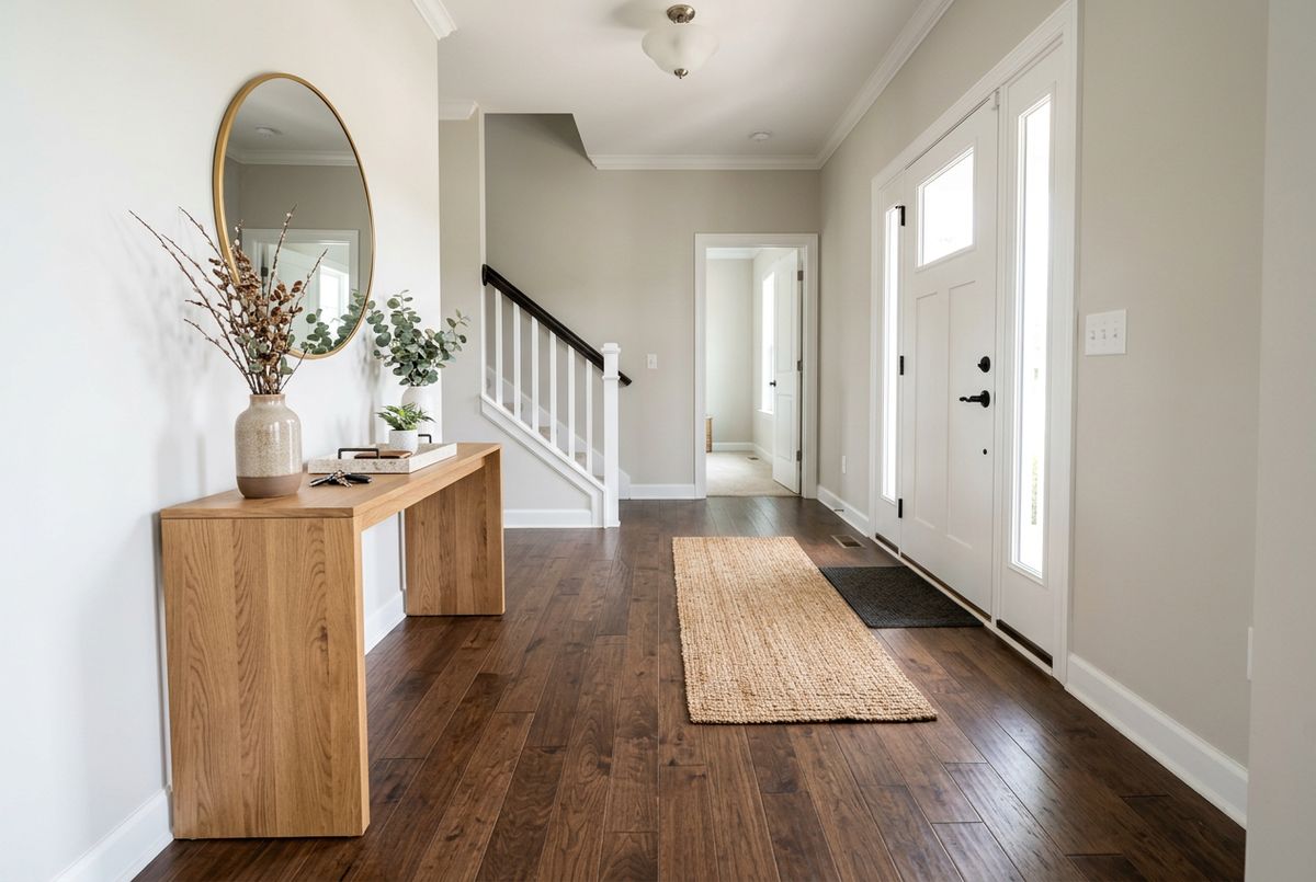 Recently installed flooring in a Fells Point, MD home