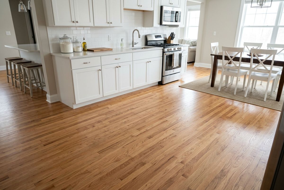 Recently installed flooring in a Hunt Valley, MD home