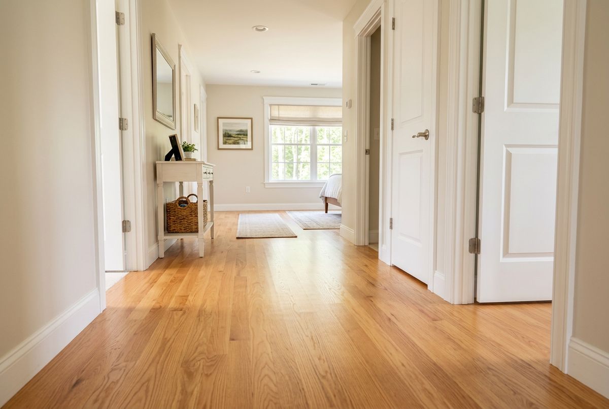 Recently installed flooring in a Huntersville, NC home