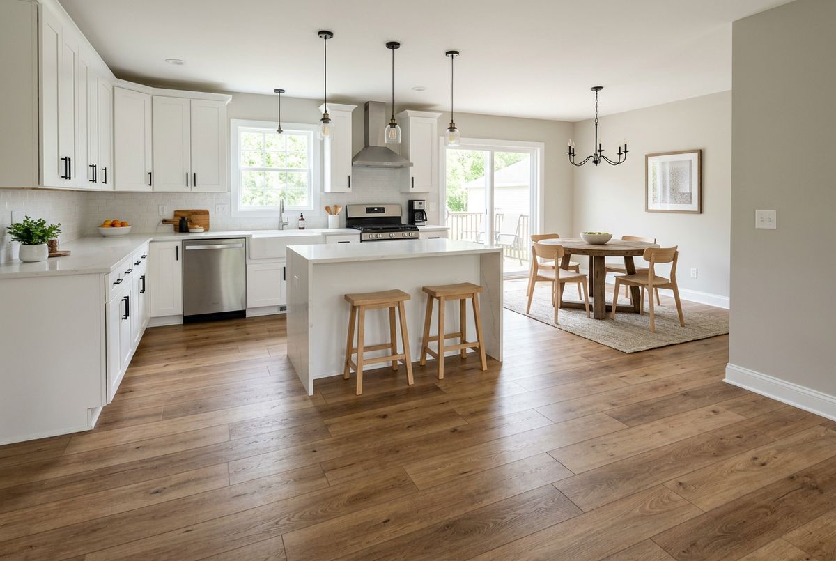 Recently installed flooring in a Kennesaw, GA home