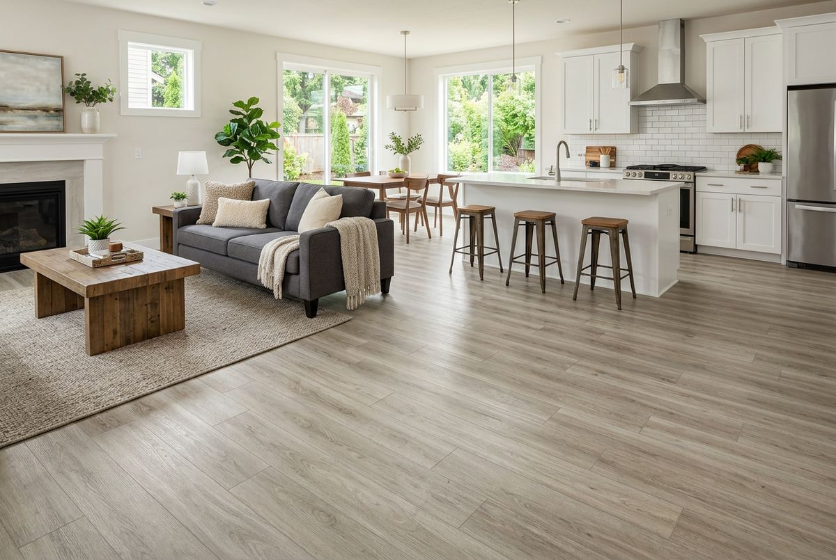 Recently installed flooring in a McKinney, TX home