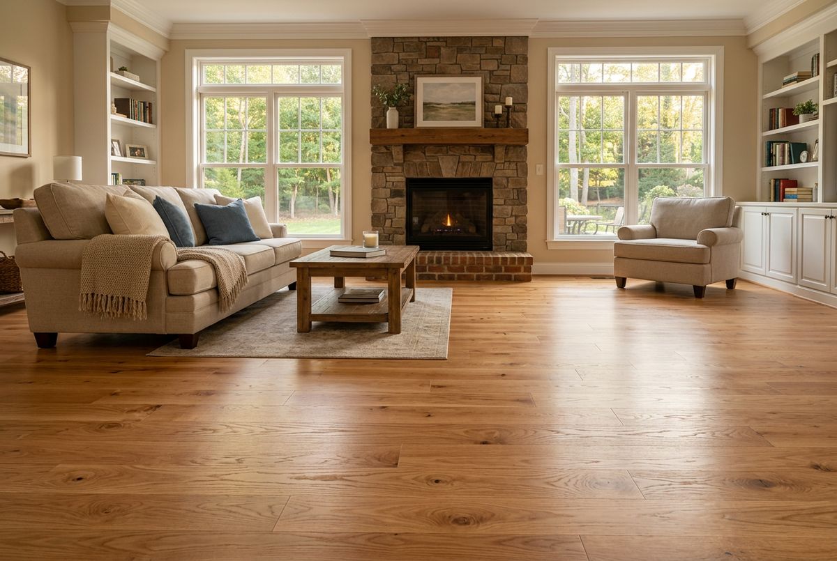 Recently installed flooring in a Mesa, AZ home