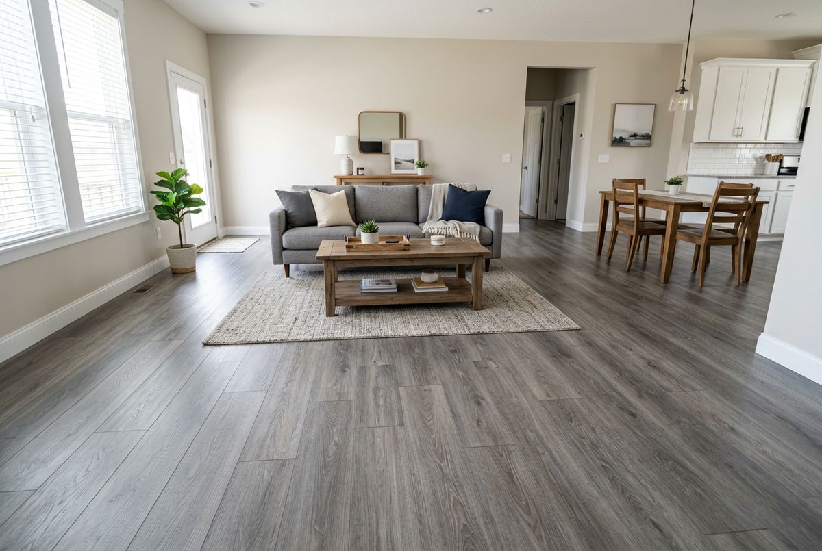 Recently installed flooring in a Mount Pleasant, SC home