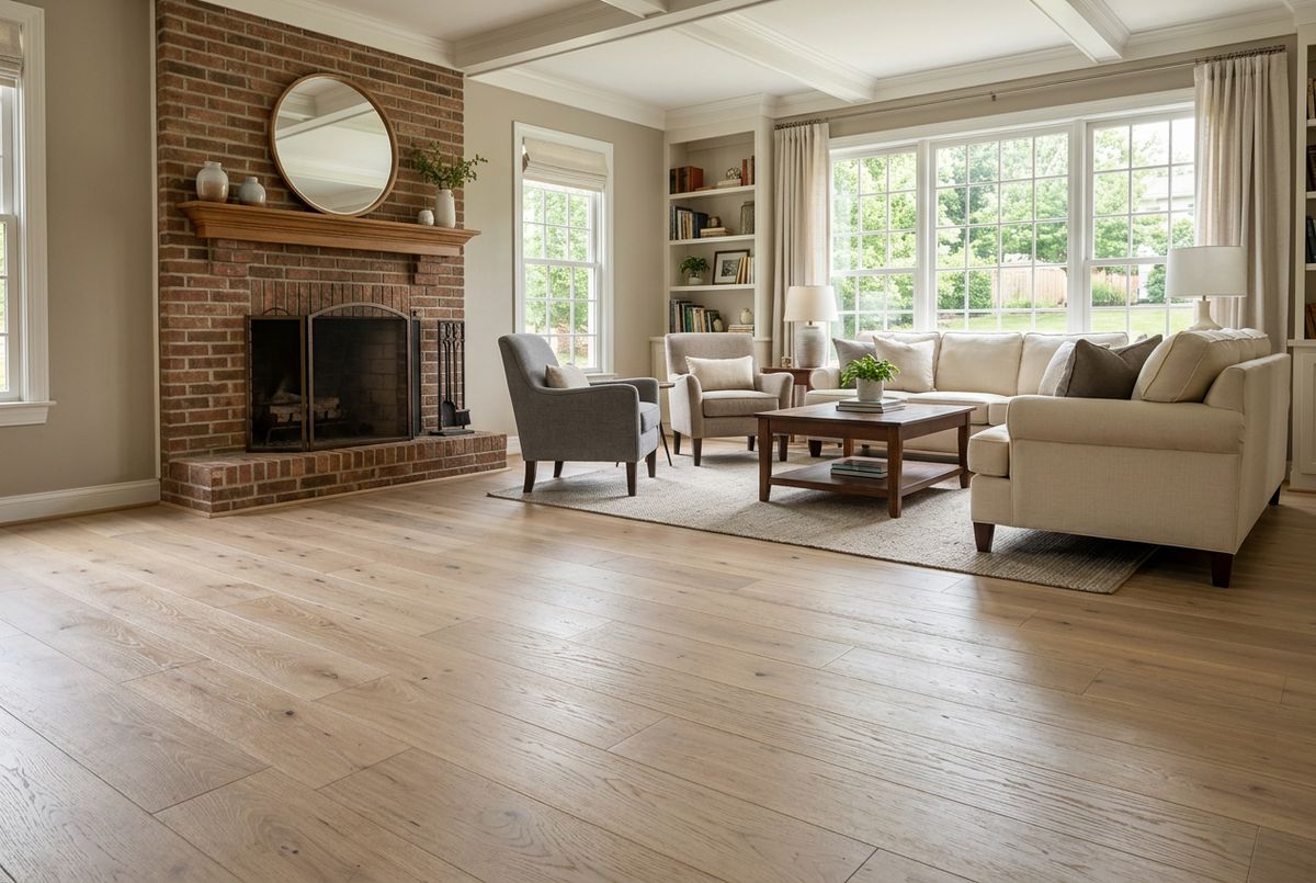 Recently installed flooring in a Mount Washington, MD home