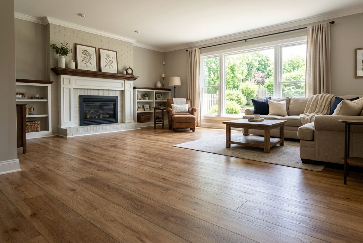 Recently installed flooring in a New Port Richey, FL home
